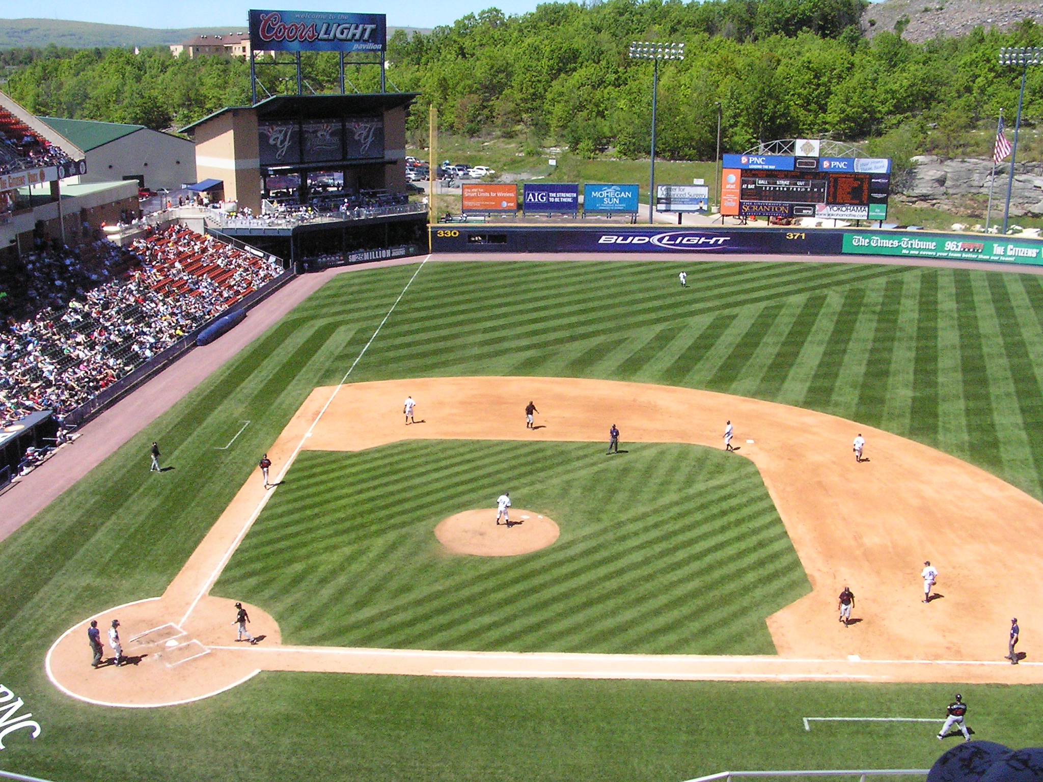 Looking into left field PNC Field -Moosic Pa